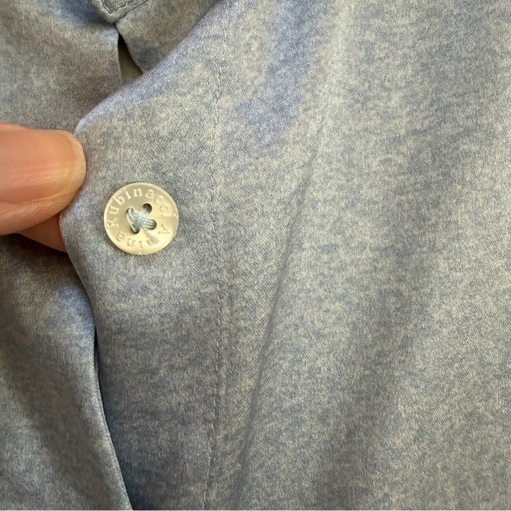 Amina Rubinacci Silk Button Front Blouse Size 38 Made in‎ Italy - Picture 5 of 8